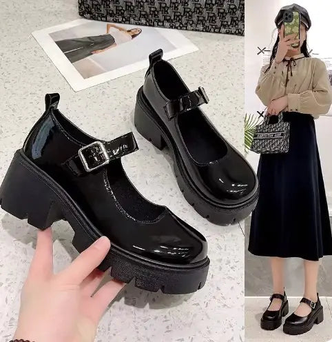 Vintage Japanese Style Black Shoes