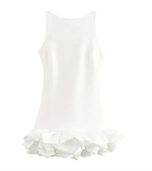 Sleeveless Short Frill Dress