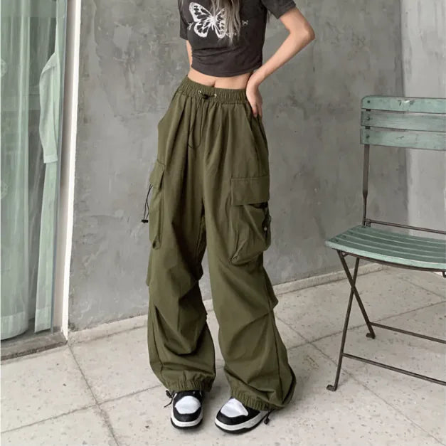 Retro Wide-Leg Casual Pants