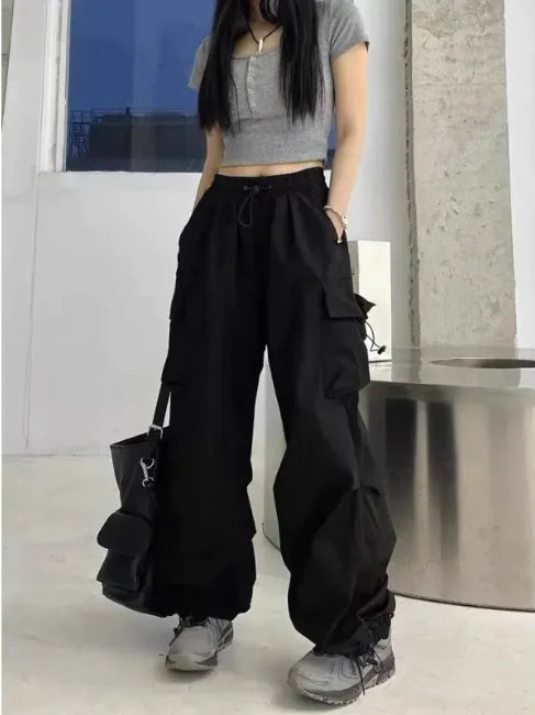 Retro Wide-Leg Casual Pants