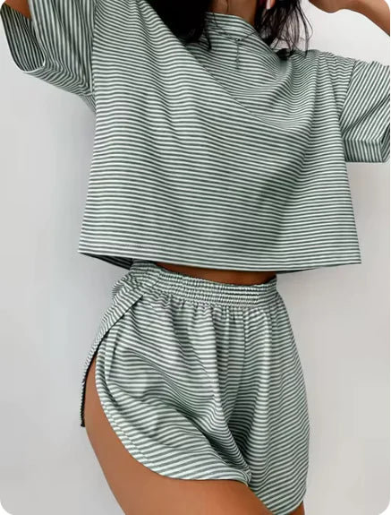 Striped Cotton Pajama Set