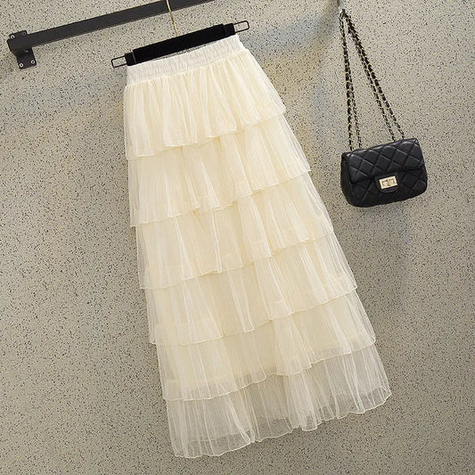 Mid-Length Women'S Mesh Skirt