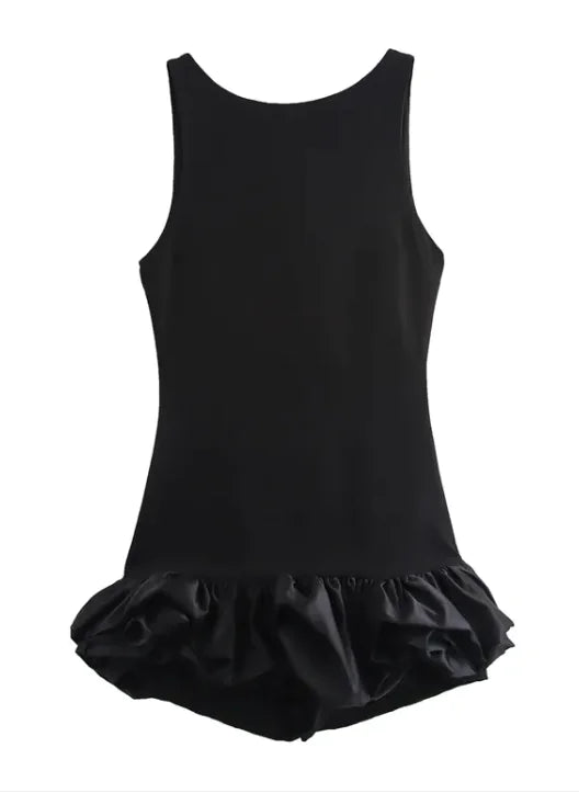 Sleeveless Short Frill Dress