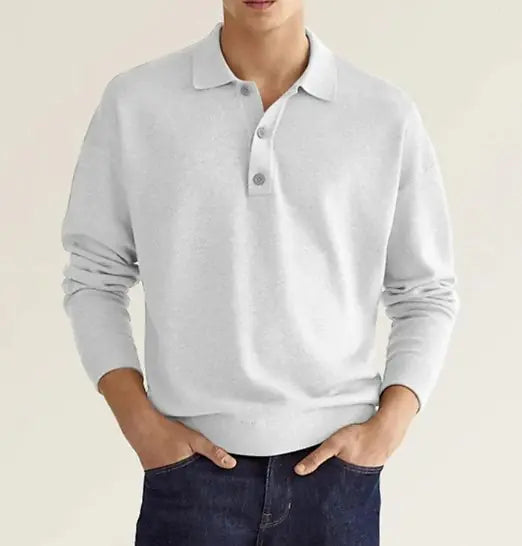 Long Sleeve Button Polo Shirt