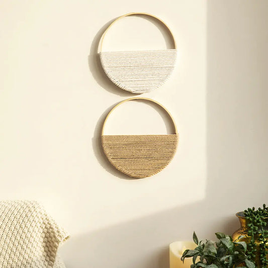 Bohemian Double Circle Wall Shelf