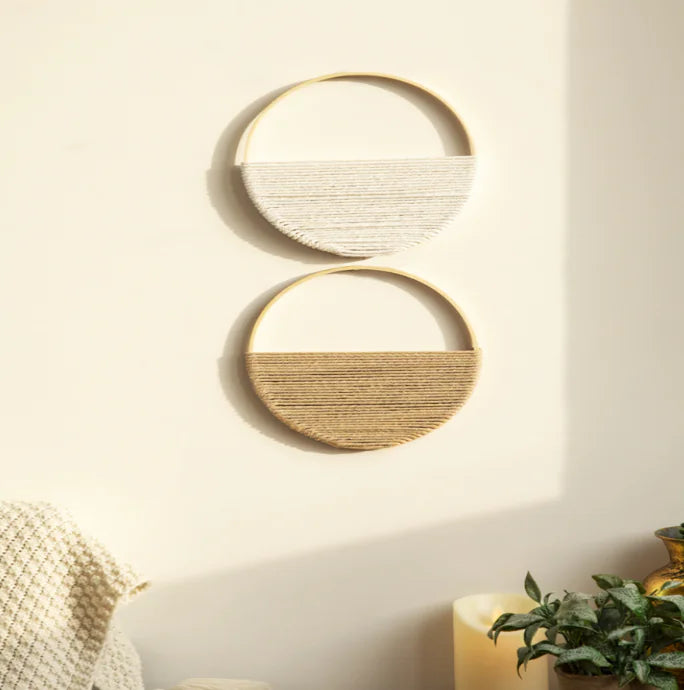 Bohemian Double Circle Wall Shelf